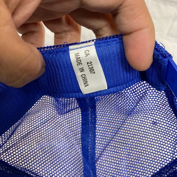 Vintage Hat Cap Snapback Blue Kirchner Construction GRADALL Trucker Mesh Rope - Picture 8 of 9